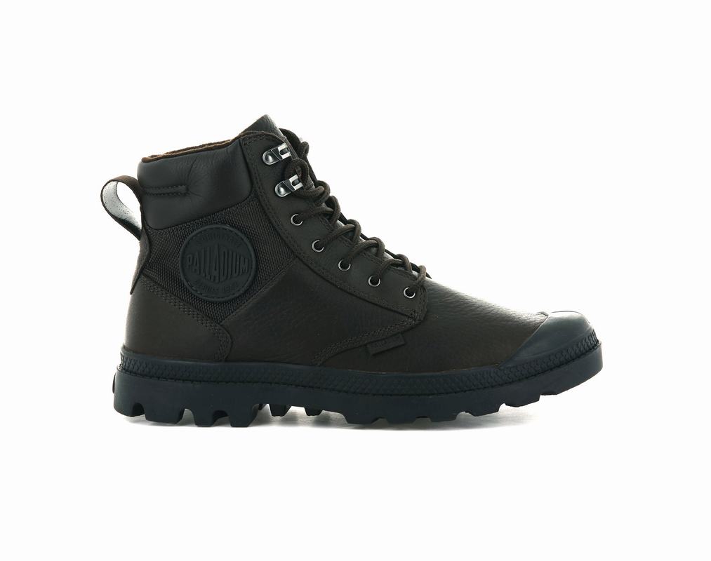 Botas Palladium Pampa Shield Wp+ Lth Waterproof Hombre - Marrones Oscuro ||FIWV-42368||